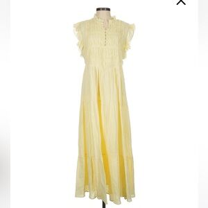BA&SH yellow midi dress